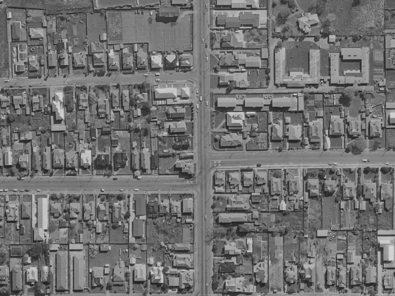 129 Stanmore Road from the air, 1970-1974