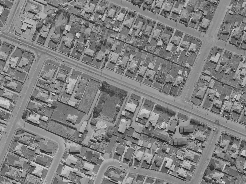 105 Yaldhurst Road from the air, 1970-1974