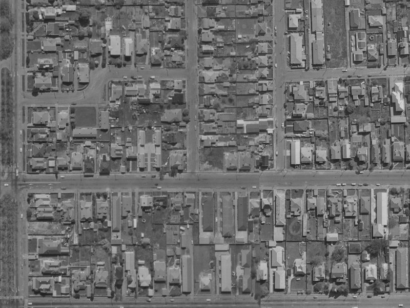 204 Fitzgerald Avenue from the air, 1970-1974