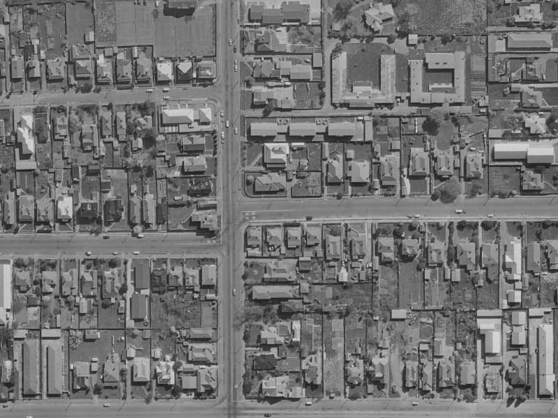 427 Armagh Street from the air, 1970-1974