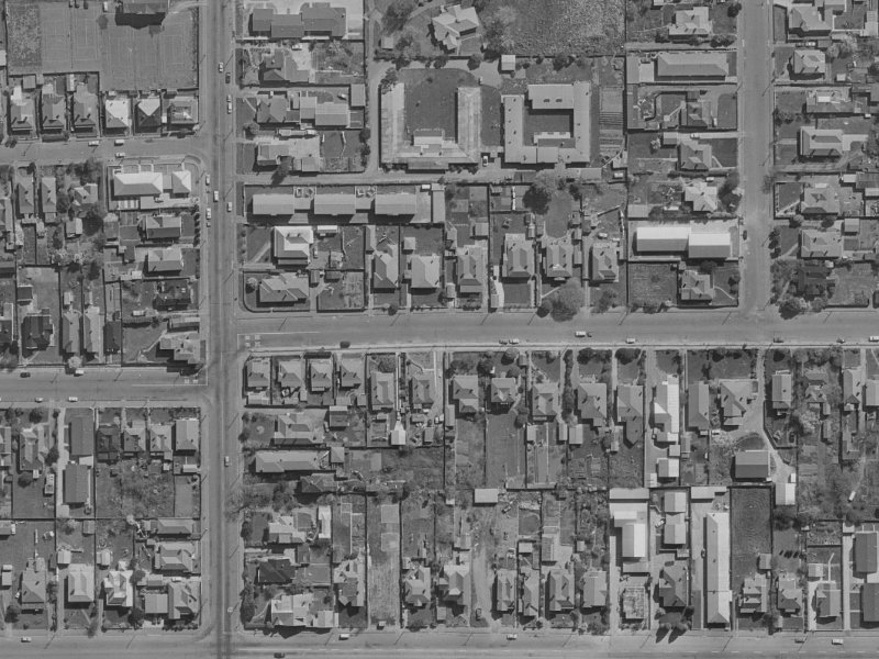 476A Armagh Street from the air, 1970-1974