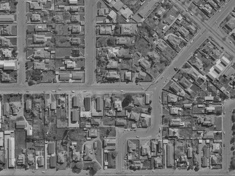 540A Armagh Street from the air, 1970-1974