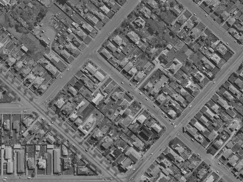 16 Rochester Street from the air, 1970-1974