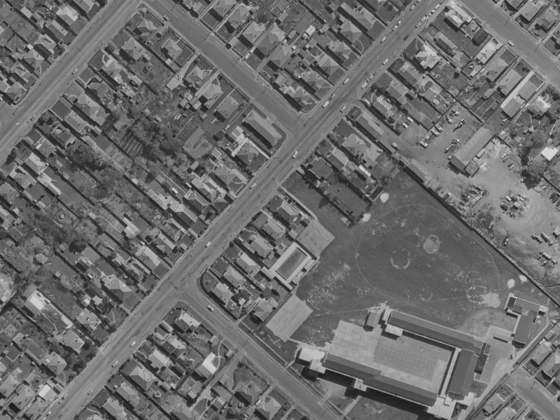 628A Worcester Street from the air, 1970-1974