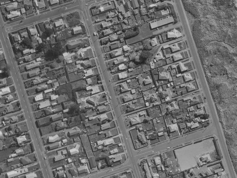 227 Pine Avenue from the air, 1970-1974
