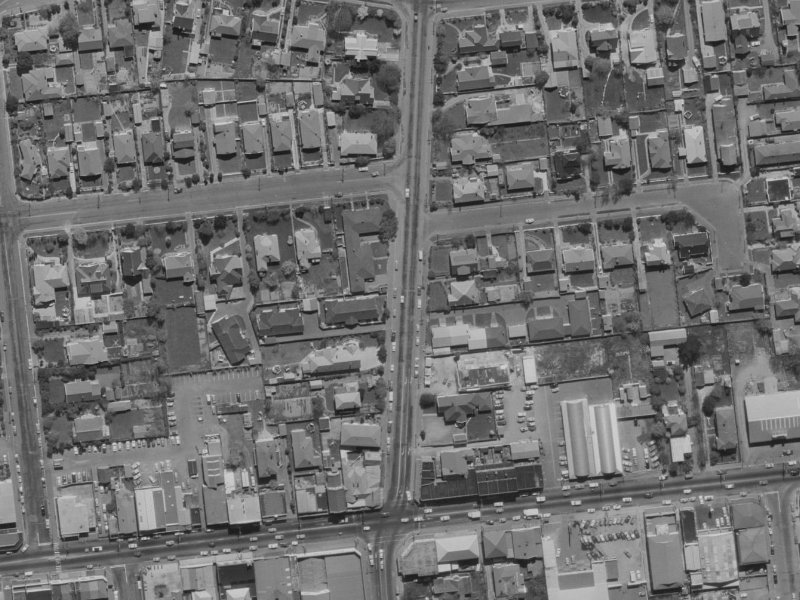 13E Straven Road from the air, 1970-1974