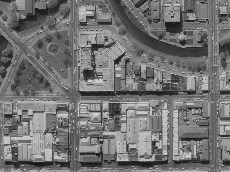 103 Armagh Street from the air, 1970-1974