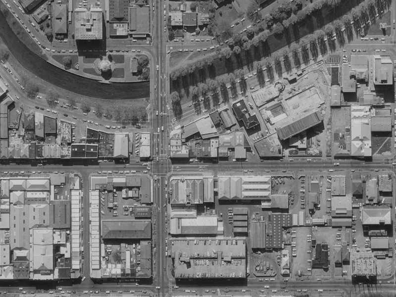 159 Armagh Street from the air, 1970-1974