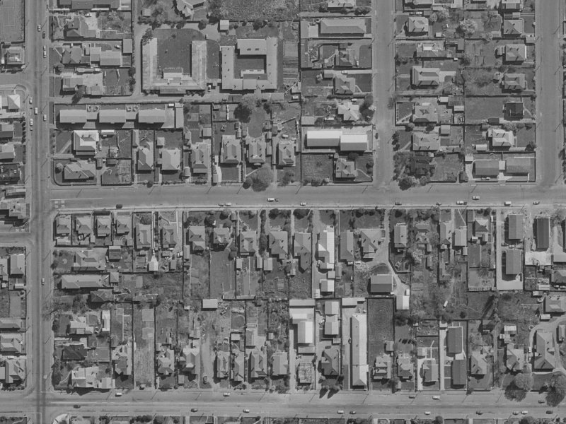 490 Armagh Street from the air, 1970-1974