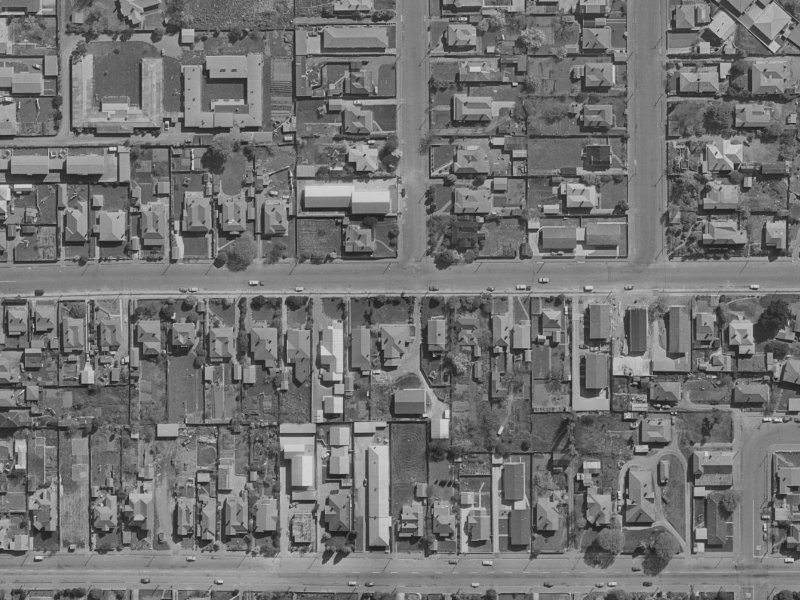 506A Armagh Street from the air, 1970-1974