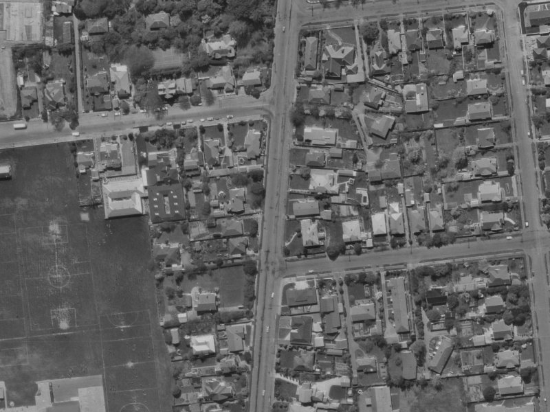 17-25 Clyde Road from the air, 1970-1974