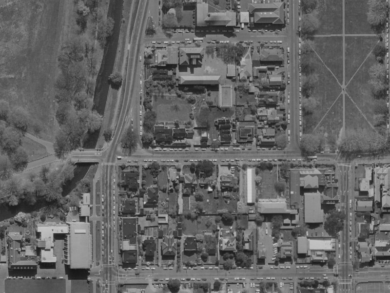 1 Armagh Street from the air, 1970-1974