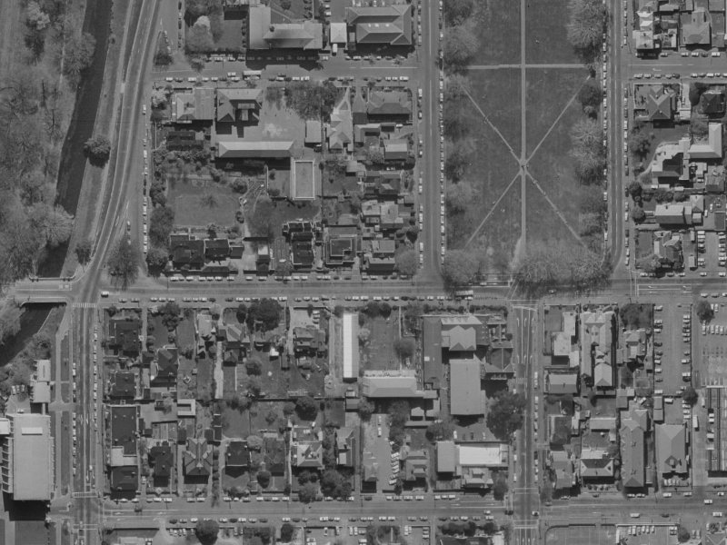 17-25 Armagh Street from the air, 1970-1974