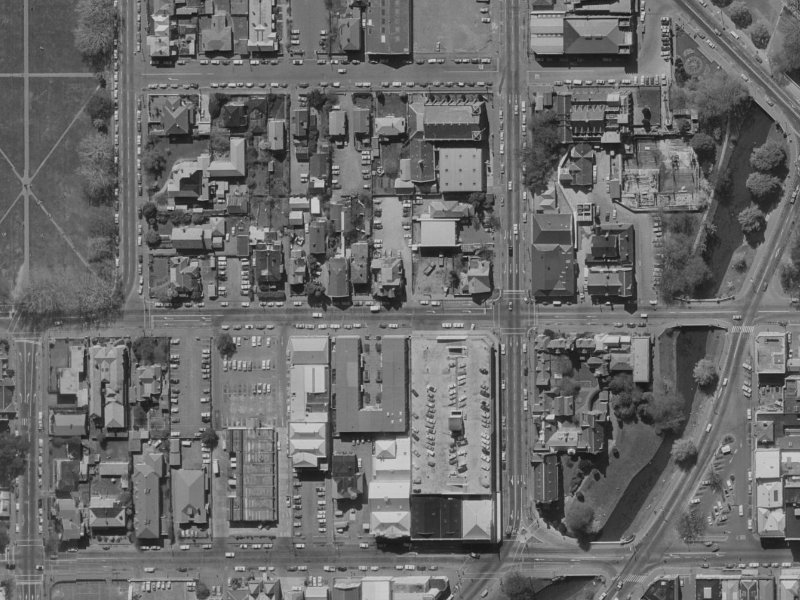 69 Armagh Street from the air, 1970-1974