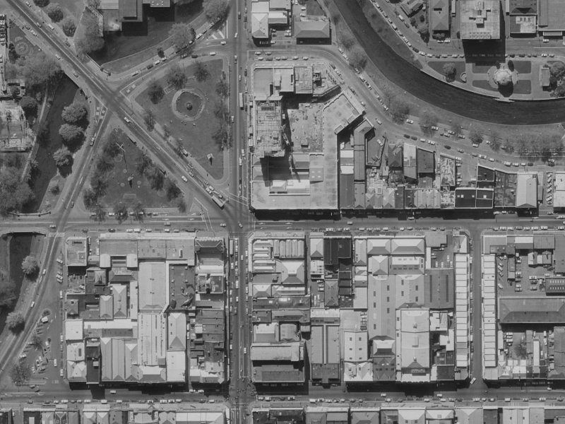 93 Armagh Street from the air, 1970-1974