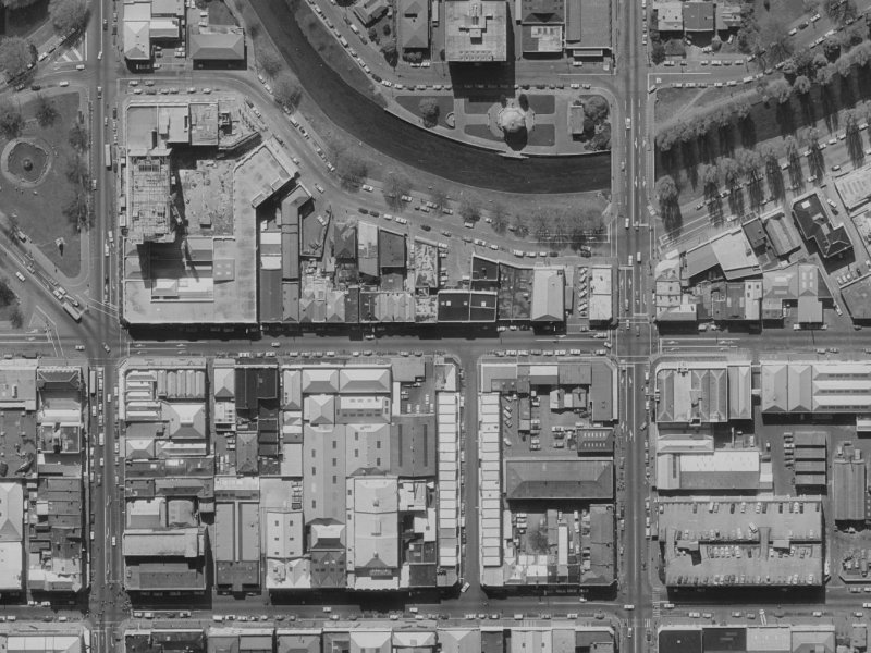 131 Armagh Street from the air, 1970-1974