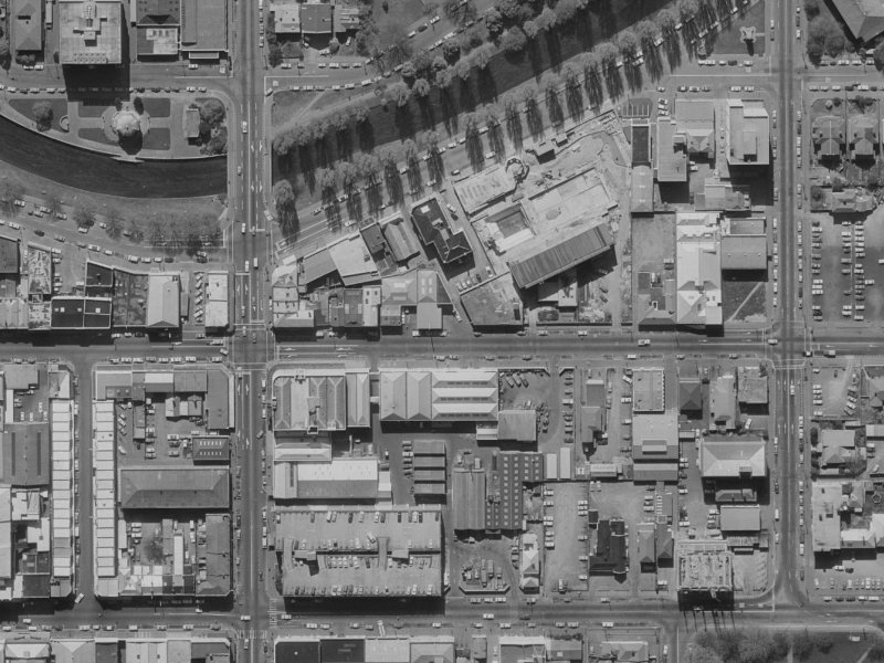 169 Armagh Street from the air, 1970-1974