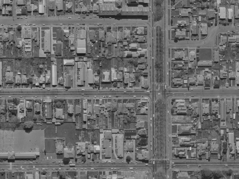 311 Armagh Street from the air, 1970-1974