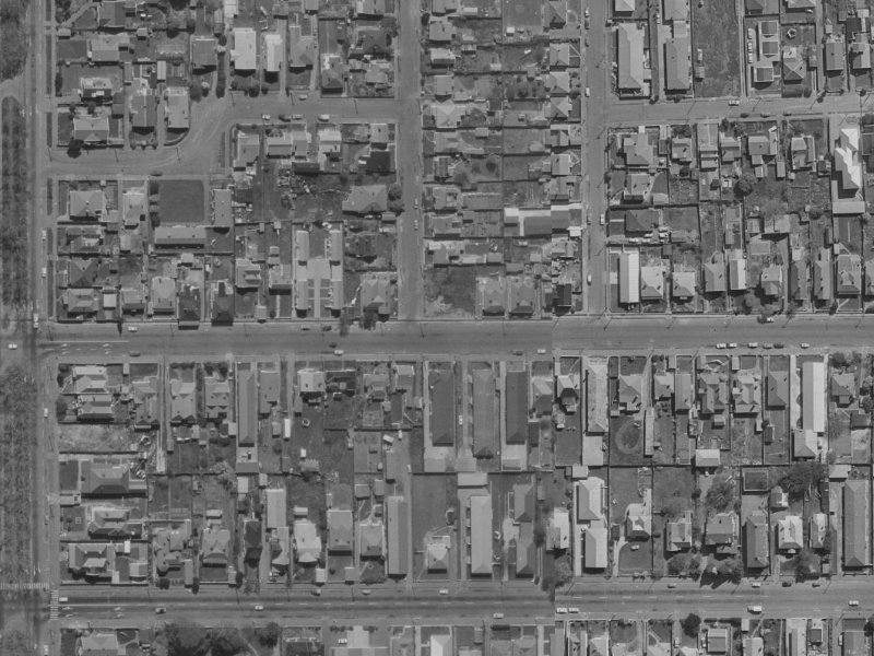 345 Armagh Street from the air, 1970-1974