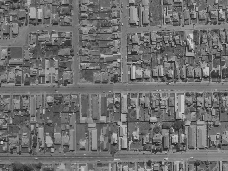 365 Armagh Street from the air, 1970-1974