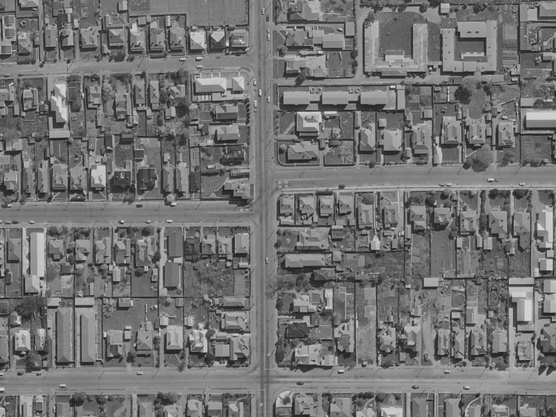 460 Armagh Street from the air, 1970-1974