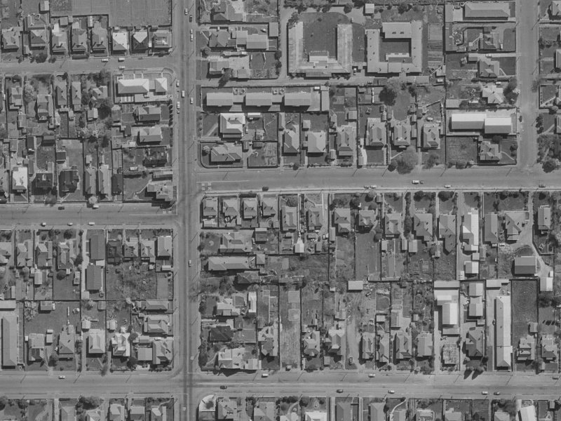 472 Armagh Street from the air, 1970-1974