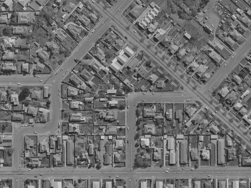 81 Tancred Street from the air, 1970-1974