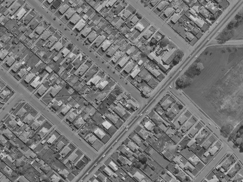 76E Dacre Street from the air, 1970-1974
