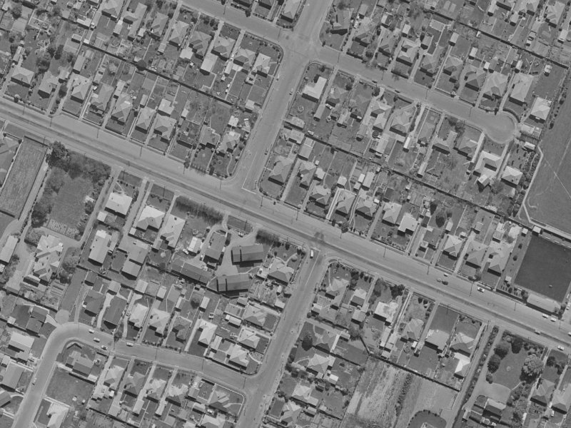 116B Yaldhurst Road from the air, 1970-1974
