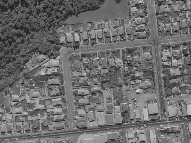 33A Rata Street from the air, 1970-1974