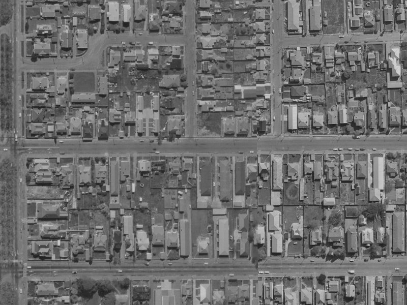 378 Armagh Street from the air, 1970-1974