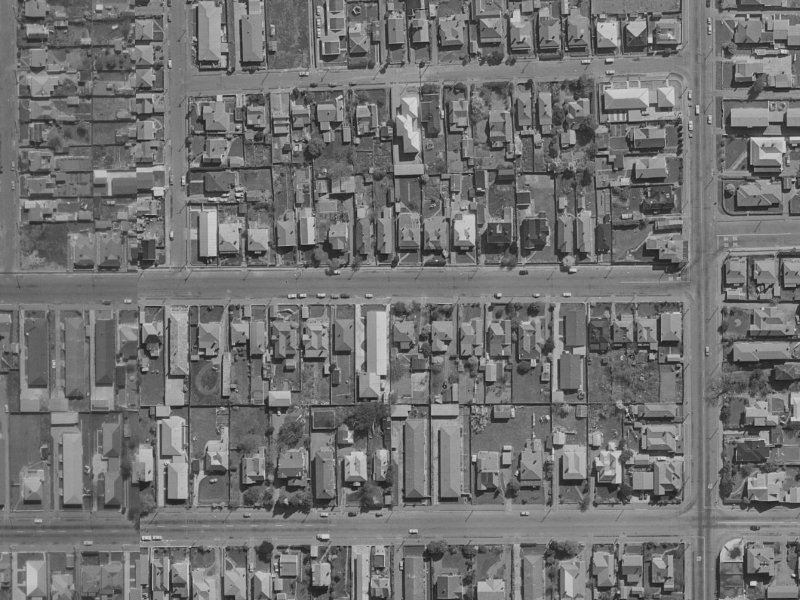 430 Armagh Street from the air, 1970-1974