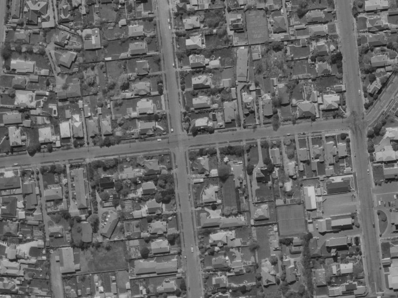 123 Totara Street from the air, 1970-1974