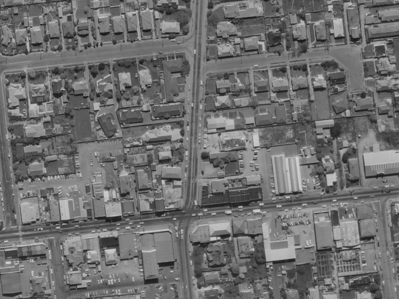 6A Straven Road from the air, 1970-1974