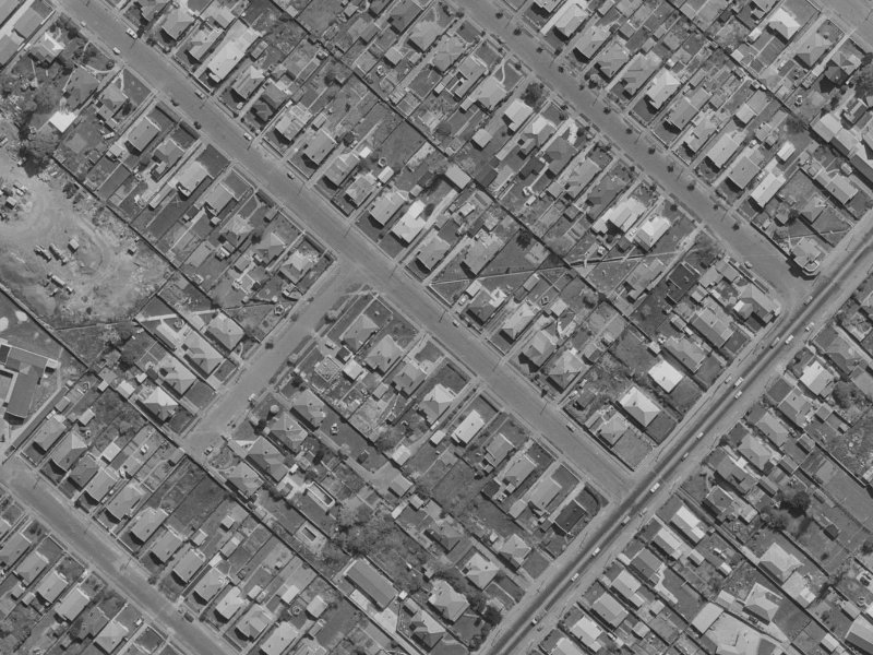 59 Wyon Street from the air, 1970-1974