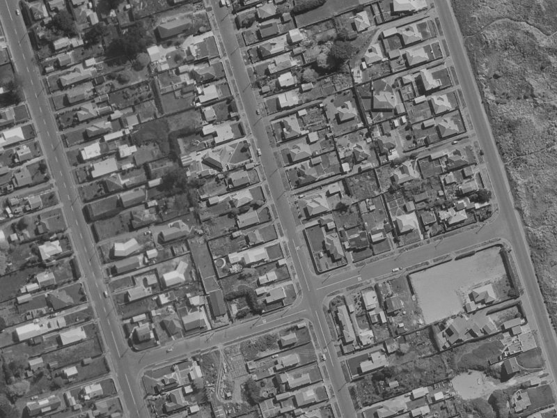 233 Pine Avenue from the air, 1970-1974
