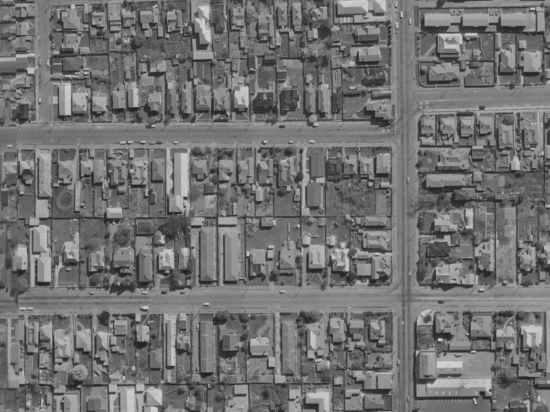 442B Armagh Street from the air, 1970-1974