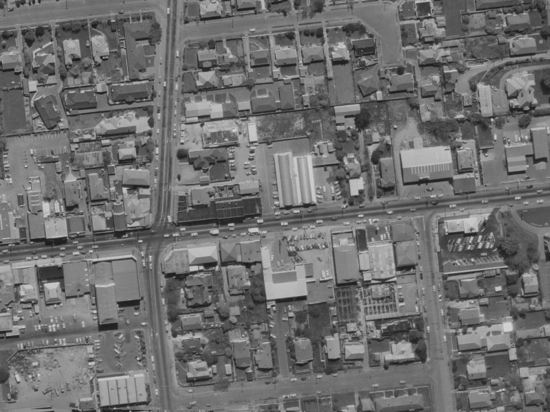 80 Riccarton Road from the air, 1970-1974