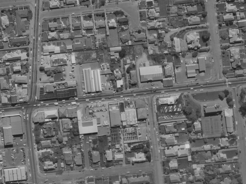 72 Riccarton Road from the air, 1970-1974