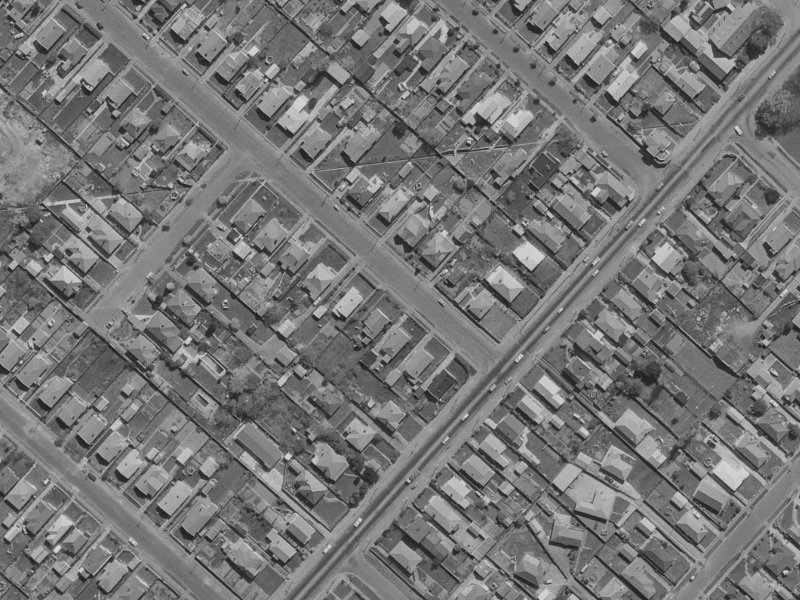 74 Wyon Street from the air, 1970-1974