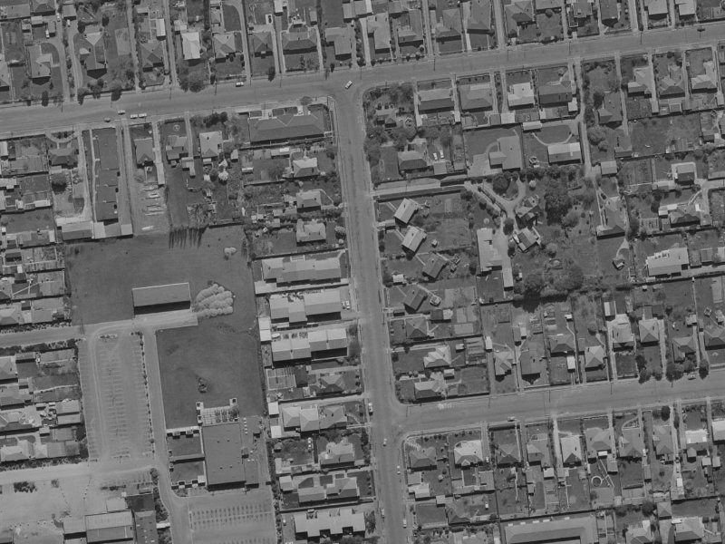 28A Newnham Terrace from the air, 1970-1974