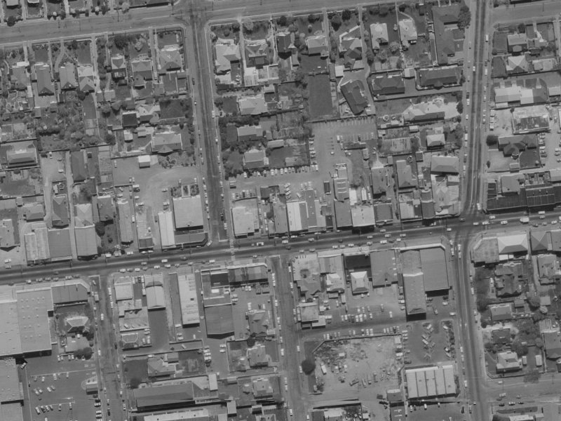 106 Riccarton Road from the air, 1970-1974
