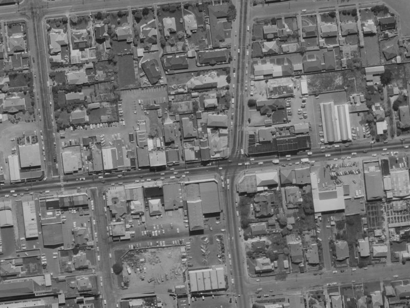 92 Riccarton Road from the air, 1970-1974