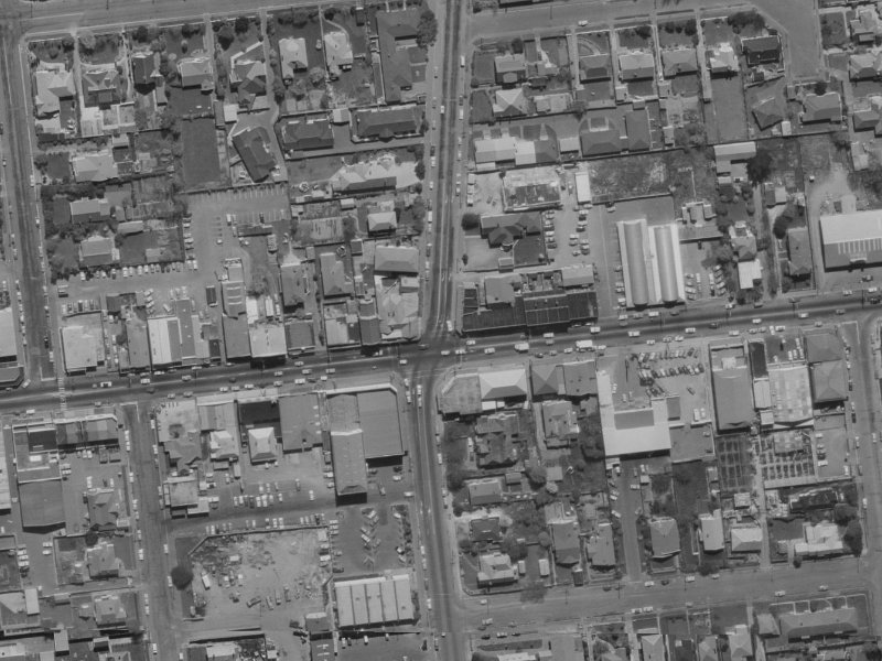 88D Riccarton Road from the air, 1970-1974