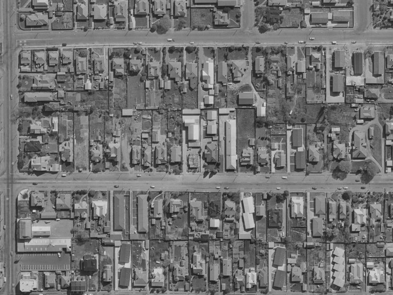 114 Stanmore Road from the air, 1970-1974