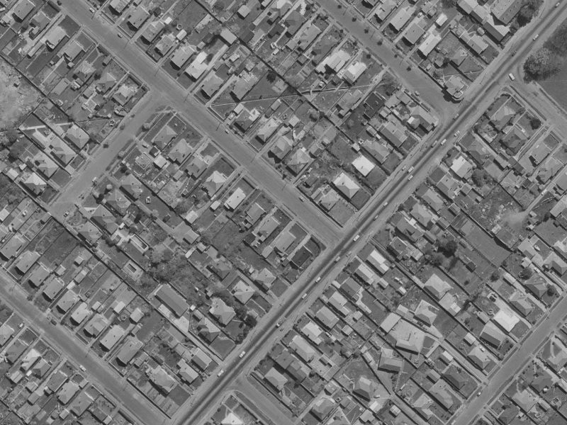 76 Wyon Street from the air, 1970-1974