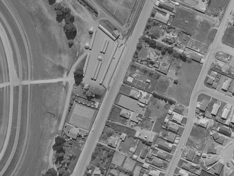 178 Racecourse Road from the air, 1970-1974