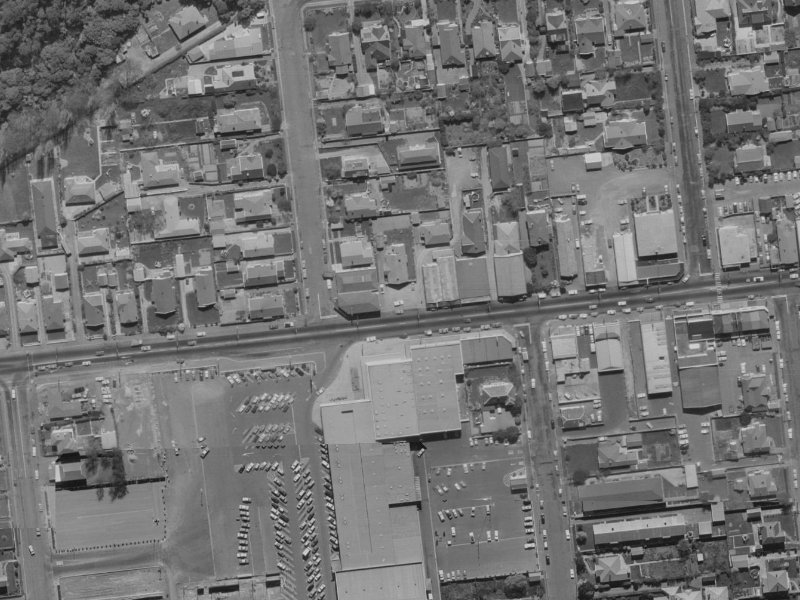 130 Riccarton Road from the air, 1970-1974