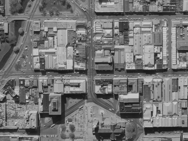 730 Colombo Street from the air, 1970-1974