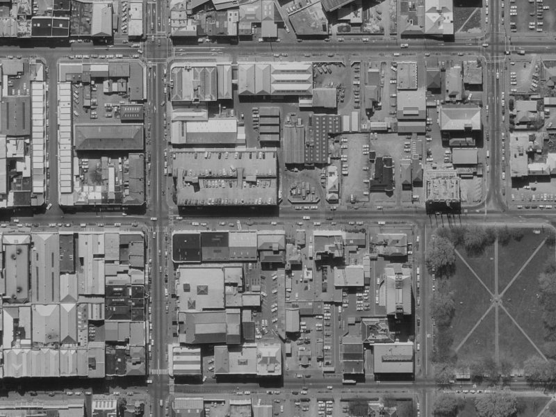 187–189 Gloucester Street from the air, 1970-1974